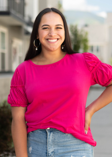 Angie Dark Fuchsia Top