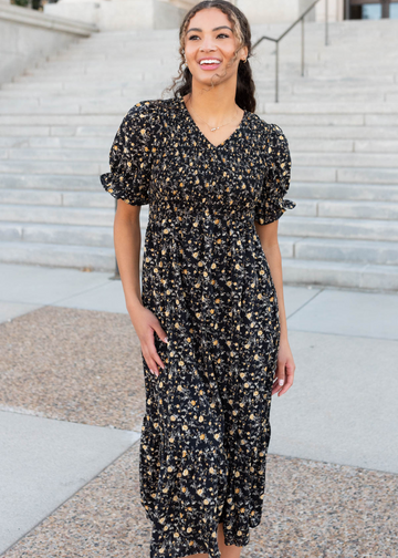 Aamori Yellow Flower Dress
