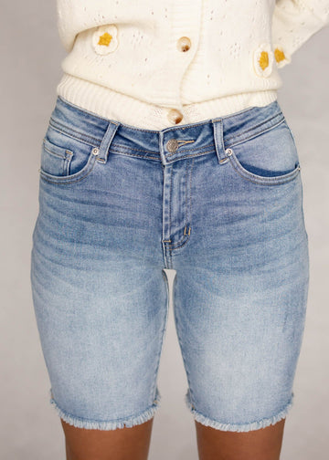 Adley Medium Wash Shorts