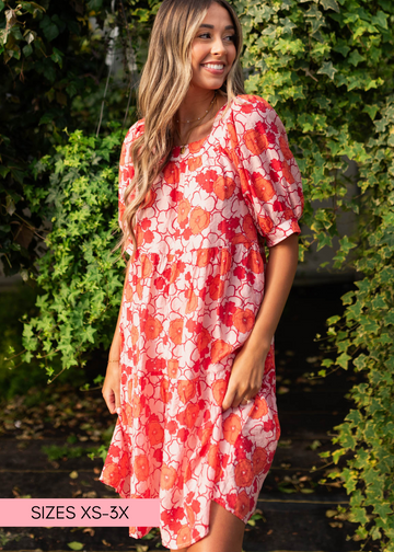 Allie Pink Floral Dress