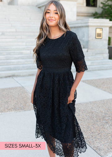 Amber Black Lace Dress