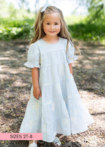 Amiri Soft Blue Little Girl Dress