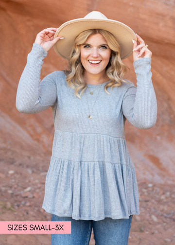 Angela Heather Grey Top
