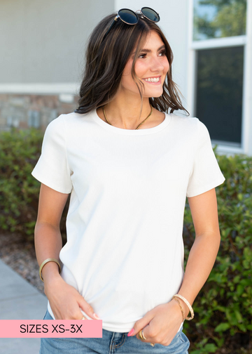 Ari White Ribbed Top
