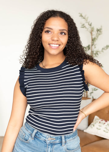Ashley Navy Sweater Vest