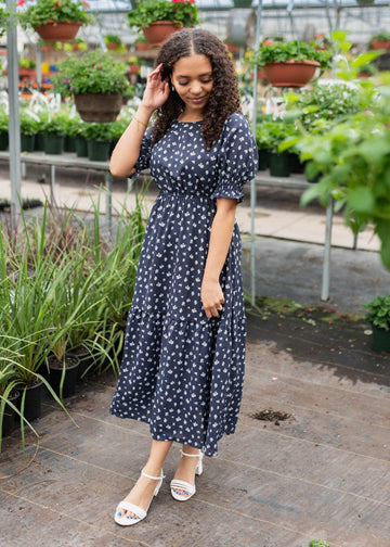 Ashlyn Navy Floral Dress