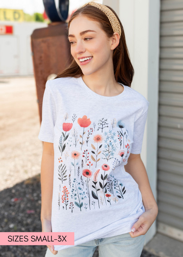 Ashton Multi Color Wildflower Tee