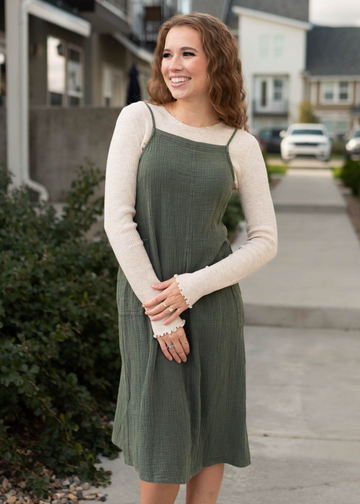 Atlas Dark Olive Dress