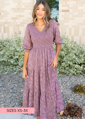 Ava Dusty Lilac Floral Dress