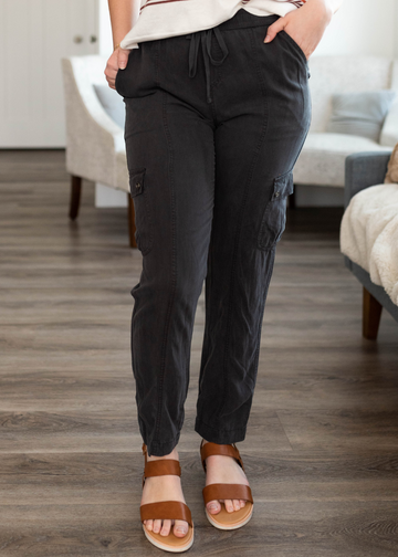 Ayla Charcoal Cargo Jogger