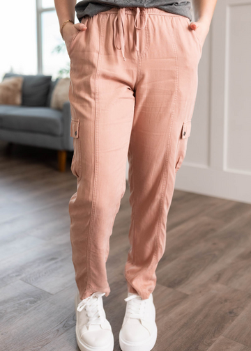 Ayla Dusty Peach Cargo Jogger