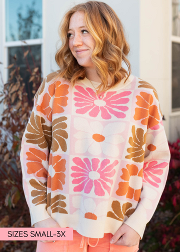 Blakelie Cream Floral Sweater