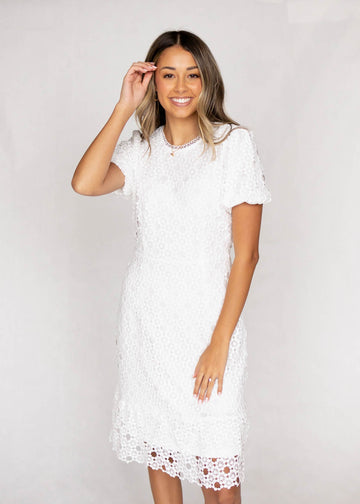 Bridget White Lace Dress