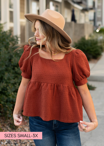 Britton Auburn Tiered Shirt