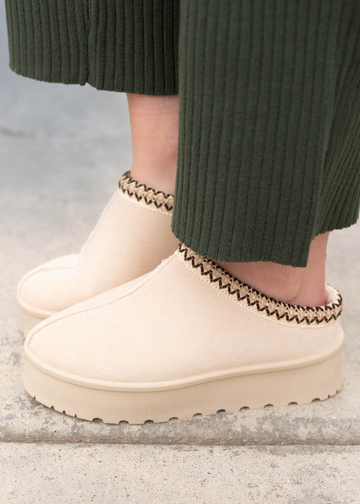 Brixley Beige Suede Clog