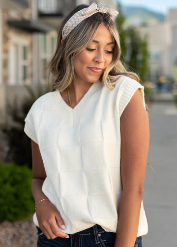 Cenna Ivory Sweater Vest