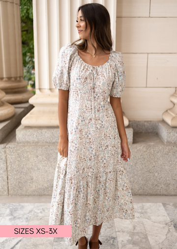 Cleo Cream Floral Dress