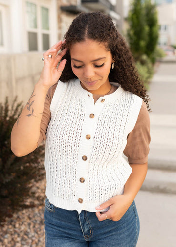 Colette Ivory Sweater Vest