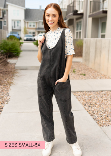 Cristy Charcoal Washed Jumpsuit