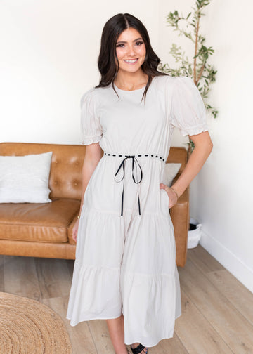 Esmee Cream Ribbon Dress