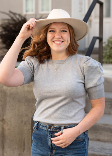 Daniella Heather Grey Top