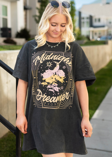 Dreamer Black T-Shirt Dress