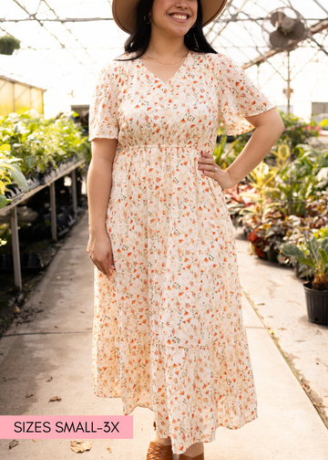 Elianna Cream Floral Dress