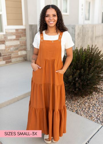 Everlee Toffee Overall Dress