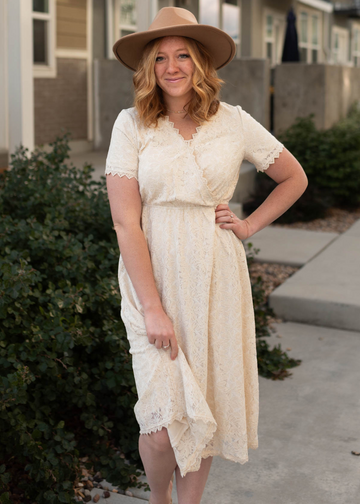 Fleur Cream Lace Dress