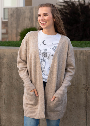 Gabby Camel Cardigan