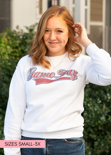 Game Day White Sweatshirt