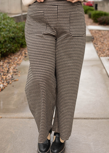 Geneva Black Houndstooth Pants