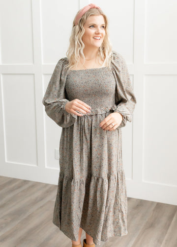 Genoa Olive Floral Dress