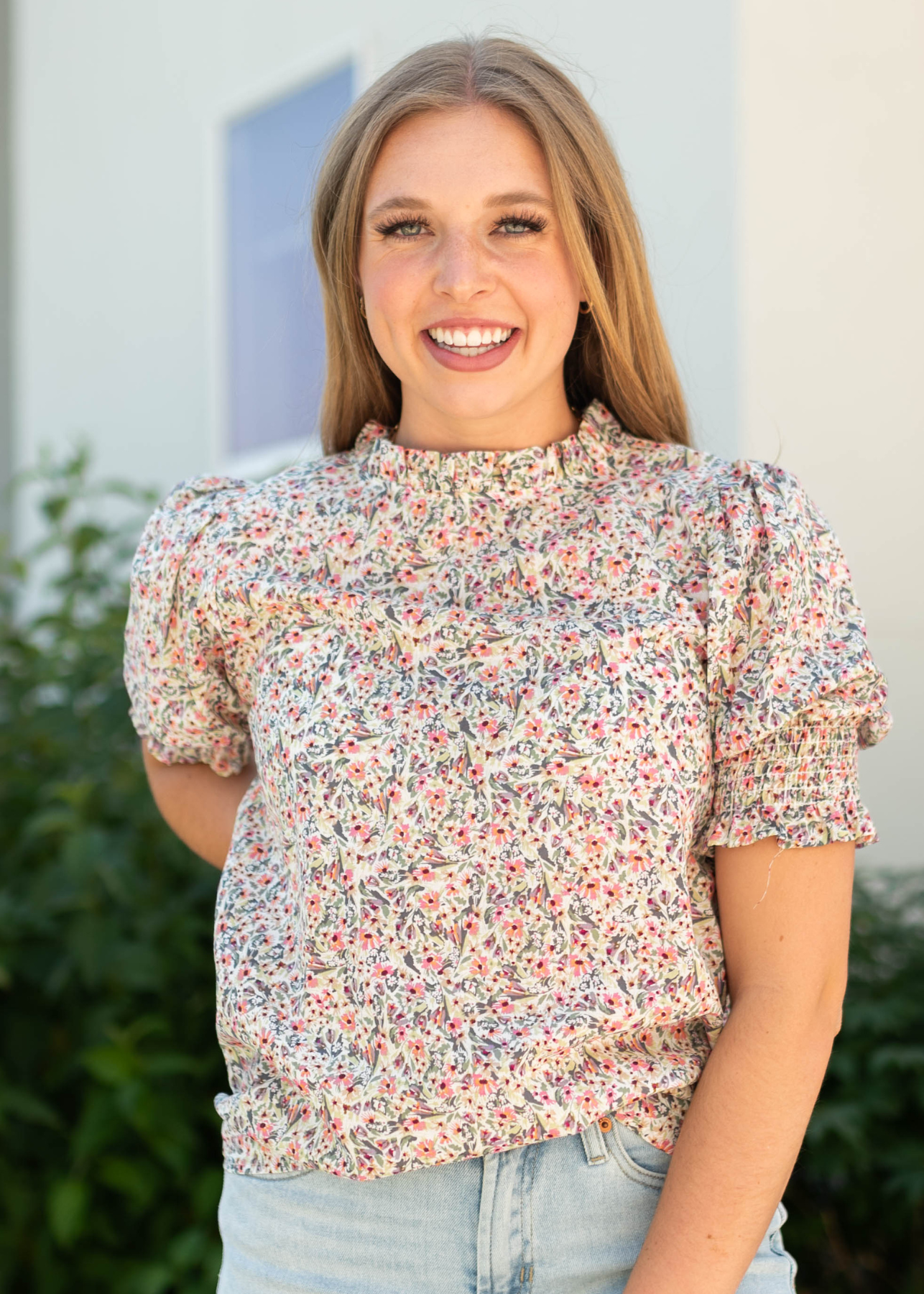 Gianna Pink Floral Top