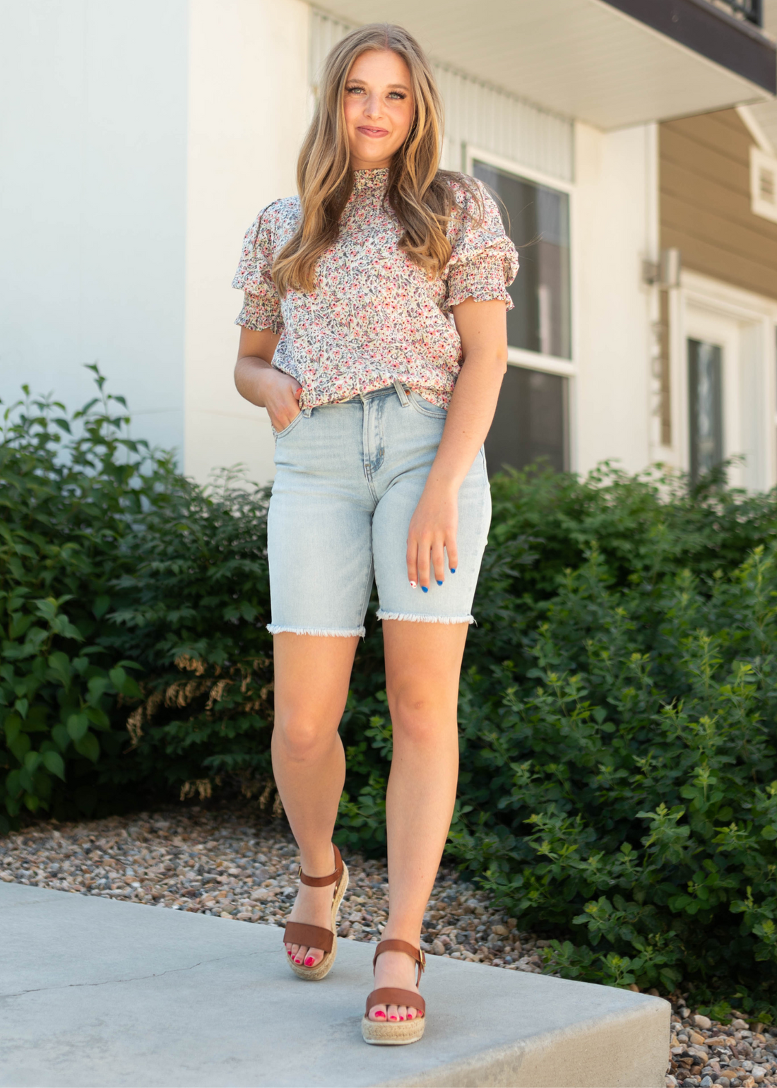 Gianna Pink Floral Top