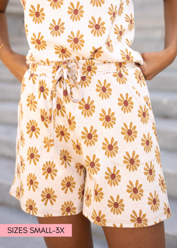 Goldie Cream Daisy Shorts