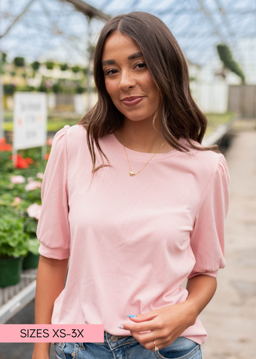 Hailee Basic Pink Top