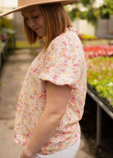 Hannah Pink Floral Top