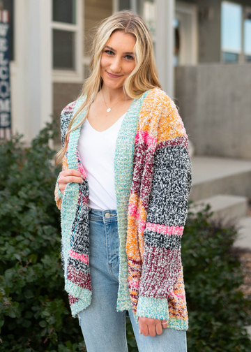 Hartlyn Multi Knit Open Cardigan