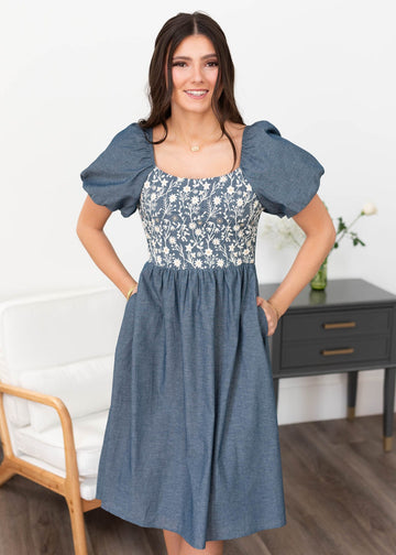 Indy Denim Blue Chambray Dress