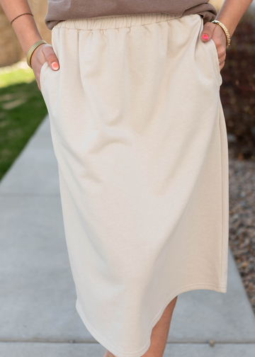 Isabel Natural Jersey Skirt