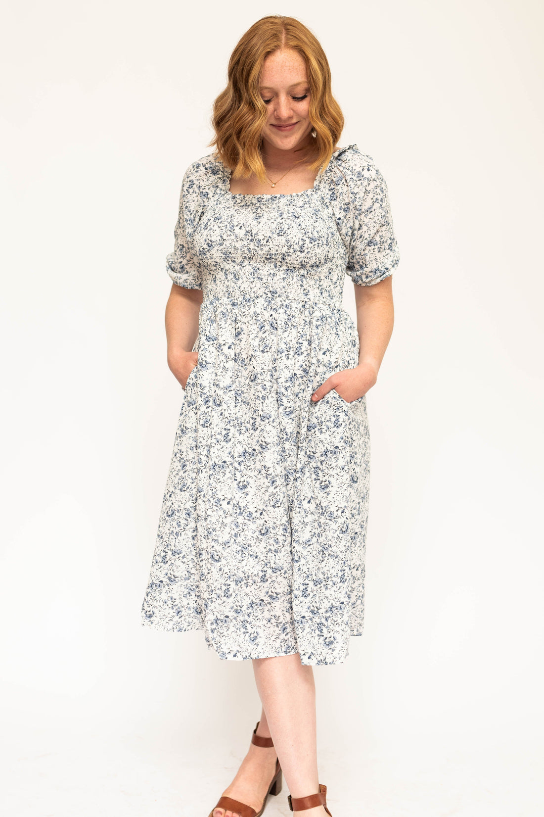 Isabella Blue Floral Dress