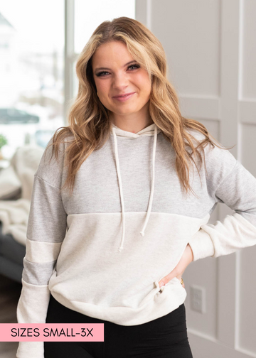 Iyanna Grey Block Hoodie
