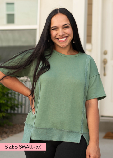 Jacqueline Olive Top