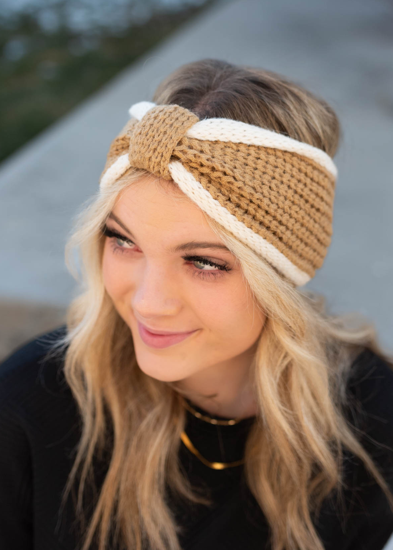 Jaimie Taupe Headband Twist