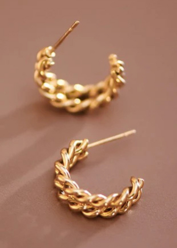 Janna Gold Twist Earrings