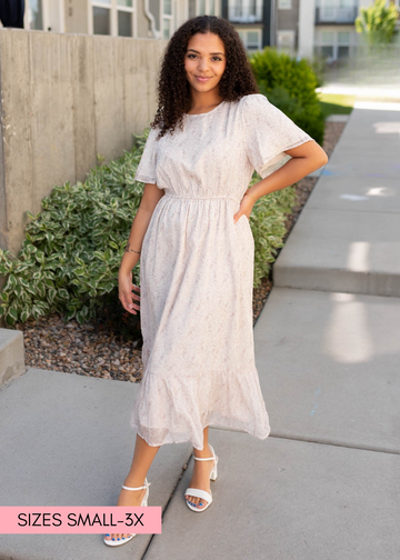 Jasmine Beige Floral Dress