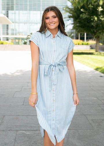 Joan Chambray Striped Dress