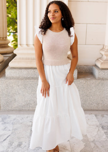 Jody White Sweater Vest Dress
