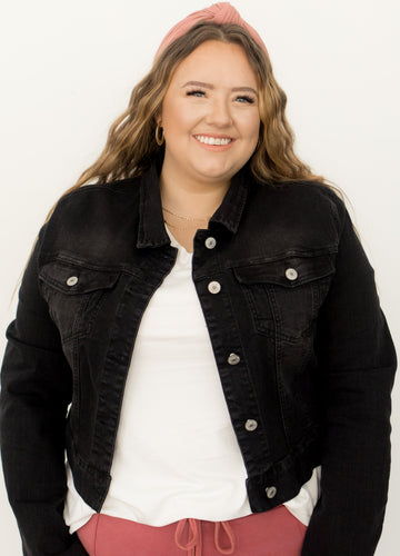 Justice Black Jean Jacket